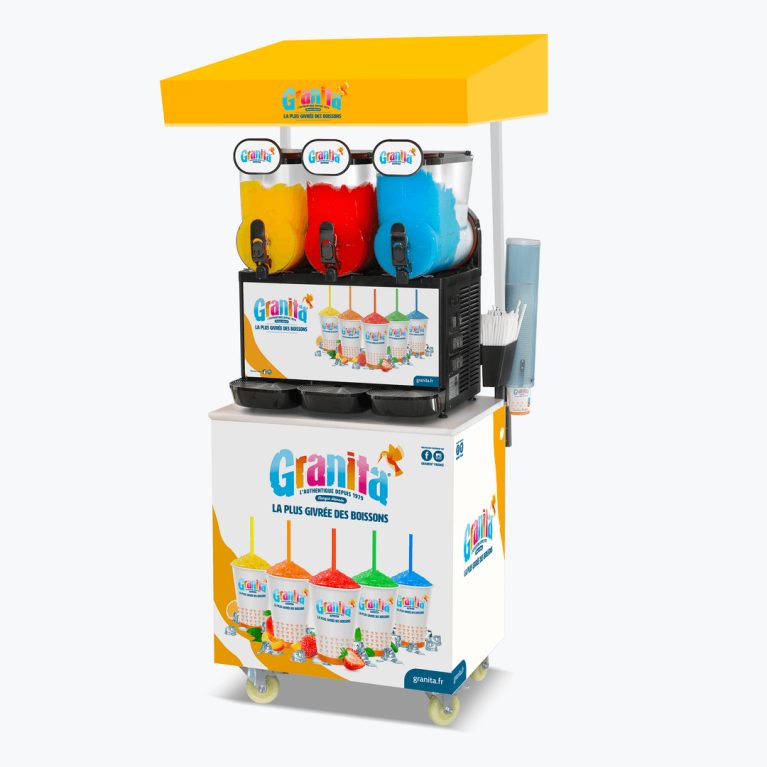 Machine à granita 3 cuves avec roller